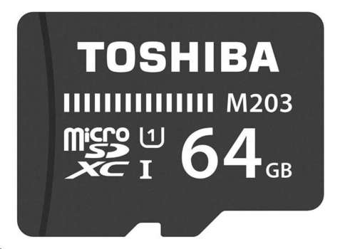 Toshiba M203 MicroSD 64GB Class 10 + adaptér