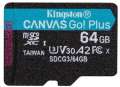 Kingston MicroSDXC Canvas Go Plus 64GB + adaptér