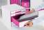 Zásuvkový box LEITZ WOW - A4+, plastový, bílý s růžovými prvky