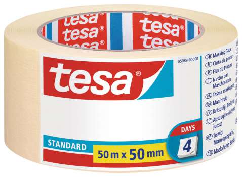 Krepová páska Tesa - Standard,  50 mm x 50 m, 1 ks