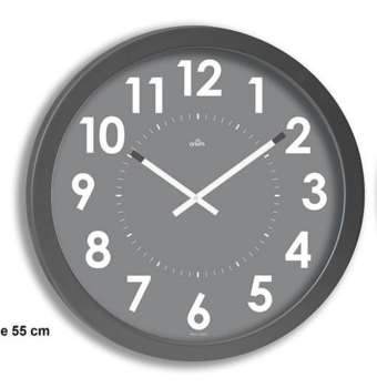 Nástěnné hodiny Big - průměr 55 cm, šedé