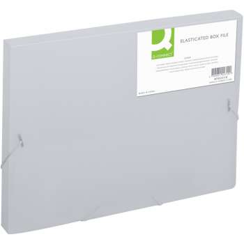 Box na spisy s gumičkou Q-Connect - A4, transparentně mléčný, 2,5 cm