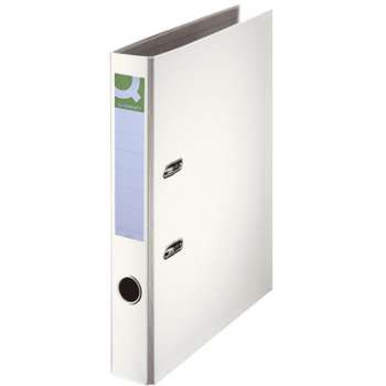 Pákový pořadač Q-Connect - A4, poloplastový, 5 cm, bílý