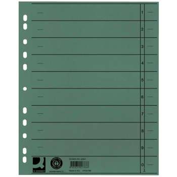 Papírové rozlišovače Q-Connect - A4, zelené, 100 ks