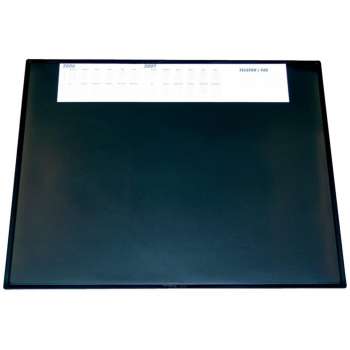 Podložka na stůl Q-Connect - 63,0 x 50,0 cm, s krycí fólií, černá