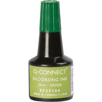 Razítková barva Q-Connect - 28 ml, zelená