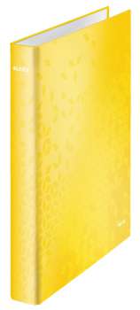 2kroužkový pořadač Leitz WOW - A4, šíře hřbetu 4 cm, laminovaný karton, žlutý