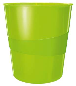 Odpadkový koš Leitz WOW, plastový, 15 l, zelený