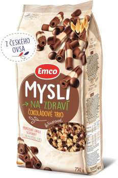 Křupavé mysli Emco - čokoládové trio, 750 g