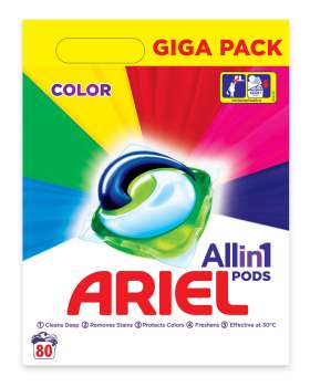 Kapsle na praní Ariel - color, 80 ks