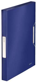 Box na spisy s gumičkou Leitz Style - A4, titanově modrý, 3 cm