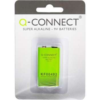Alkalická baterie Q-Connect - 9V, 6LR61, MN1604, 1 ks