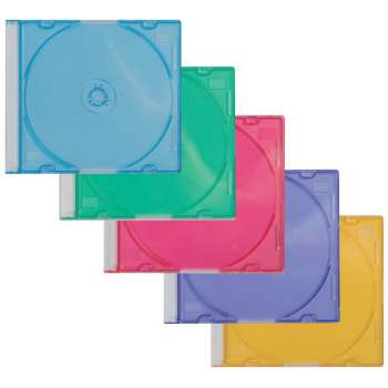 Plastové barevné kazety Q-Connect na 1 CD - 25 ks