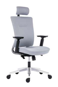 Kancelářská židle Next celočalouněná - synchro, šedá