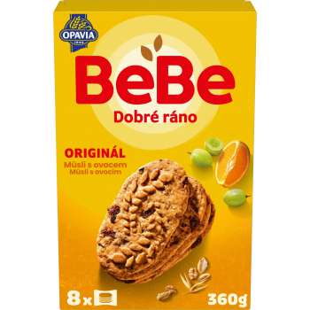 Sušenky BeBe Dobré ráno - müsli s ovocem, 360 g