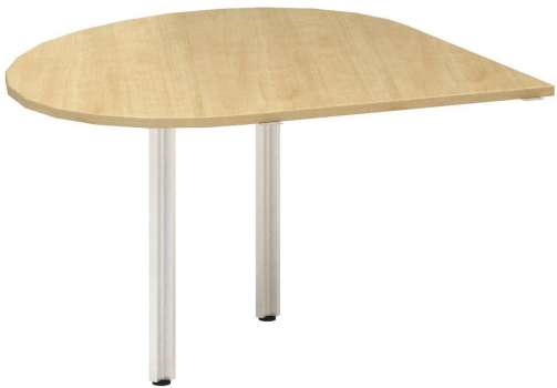 Přídavný stůl Alfa 100 - pravý, 120 cm, divoká hruška/šedý