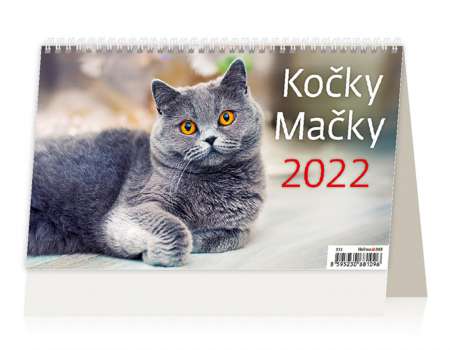 Stolní kalendář 2022 Kočky