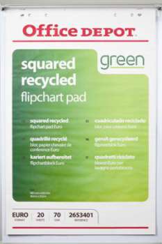 Bloky pro flipcharty Recyklované Office Depot, čtverečkované,70 g, 5 x 20 listů