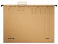 Závěsné desky Leitz bez bočnic - hnědý karton, 25 ks