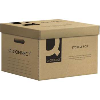 Archivační krabice Q-Connect - hnědá, s víkem, na 6ks pořadačů