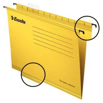 Závěsné desky Esselte Classic - žluté, 25 ks