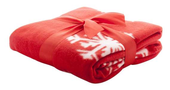 Fleecová deka s vánočním motivem a stuhou