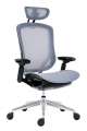 Kancelářská židle BAT NET PDH + FOOTREST - synchro, šedá/černá
