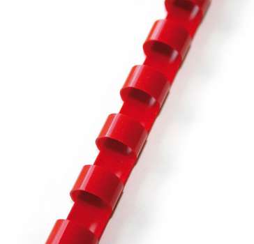 Plastové hřbety GBC 16 mm, červené, 100 ks