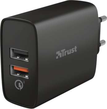 Trust nabíječka Qmax Ultra-Fast, Dual USB, QC3, 30W