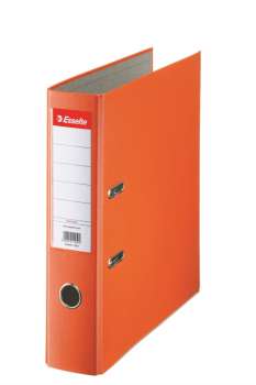 Pákový  pořadač  Esselte Economy - A4, kartonový, šíře hřbetu 7,5 cm, oranžový