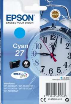 Cartridge Epson T2702 27 - azurový