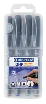 Popisovač na fólie Centropen 2636 OHP - sada 4 barev
