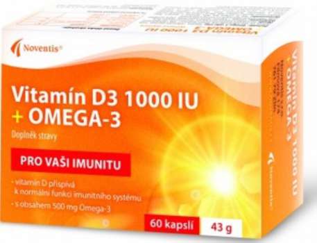 Vitamin D3 forte + omega-3 - 60 tablet