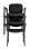 Konferenční židle ISO N se sklopným stolkem - černá, kostra černá