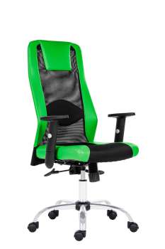 Kancelářská židle Sander - synchro, černá/zelená