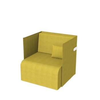 Sofa Meeting Oasis s nízkým paravanem - jednomístná, žlutá