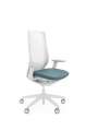 Kancelářská židle AccisPro 150SFL - synchro, bílá/modrošedá