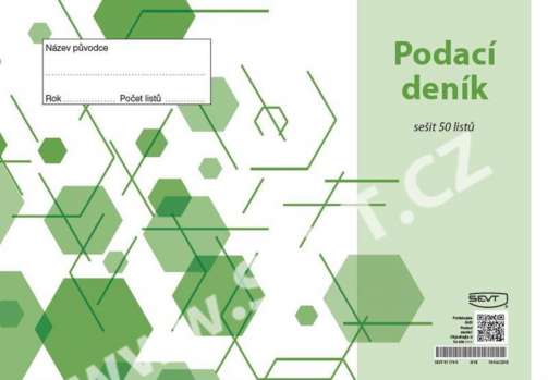 Podací deník, sešit A4, 50 listů