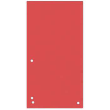 Papírové rozlišovače Donau - 1/3 A4, 235 x 105 mm, červené, 100 ks