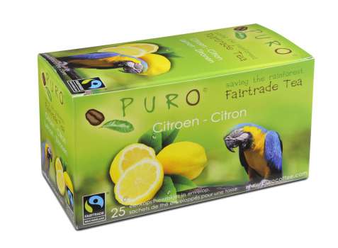 Černý čaj Puro - citrón, Fairtrade, 25x 2 g