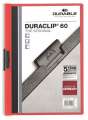 Zakládací desky s klipem Durable Duraclip - A4, kapacita 60 listů, červené