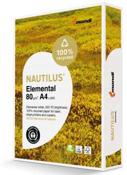 Recyklovaný papír Nautilus Elemental - A4, 80 g/m2, CIE 55, 500 listů