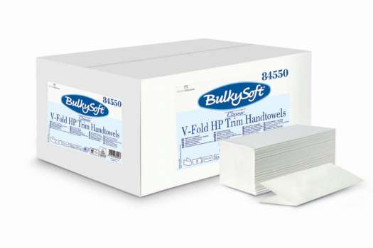 Skládané papírové ručníky BulkySoft - typ V, 2vrstvé, celulóza, 15x210 ks
