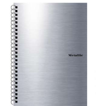Blok Metallic - A4, linkovaný, stříbrný