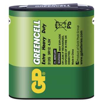 Zinková baterie GP Greencell - plochá, 3R12, 4,5V, 1 ks