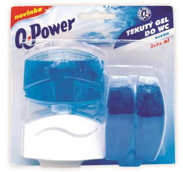 WC blok Q-Power - sada, oceán, 3 x 55 ml