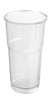 Plastové kelímky - recyklovatelné, 500 ml, čiré, 50 ks