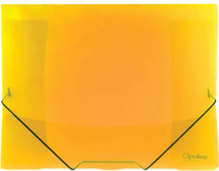 Desky s chlopněmi a gumičkou Opaline - A4, plastové, žluté, 1 ks