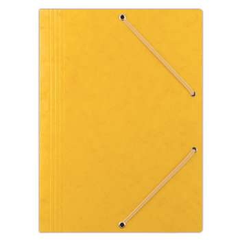 Prešpánové desky s chlopněmi a gumičkou Donau - A4, žluté, 1 ks
