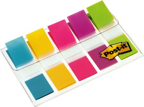 Samolepící záložky Post-it®  - 11,9 x 43,1 mm, 5 ks